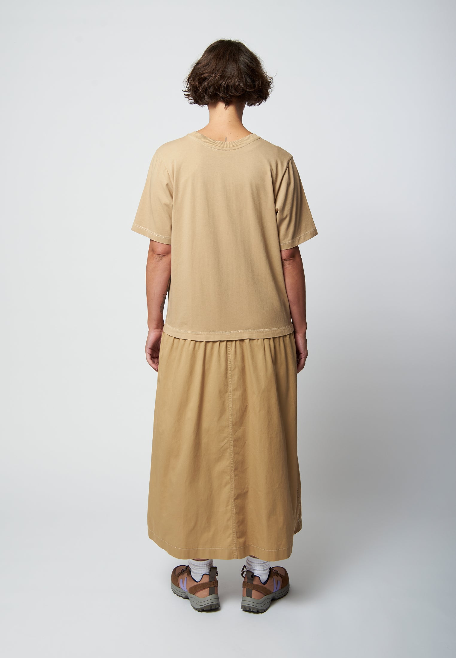 Braunes Jersey Kleid TARA aus reiner Bio Baumwolle