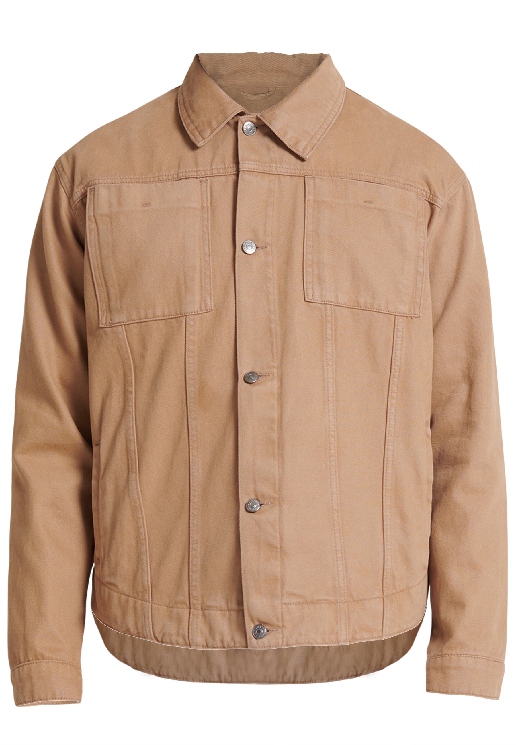 Organic cotton twill jacket JOU in brown