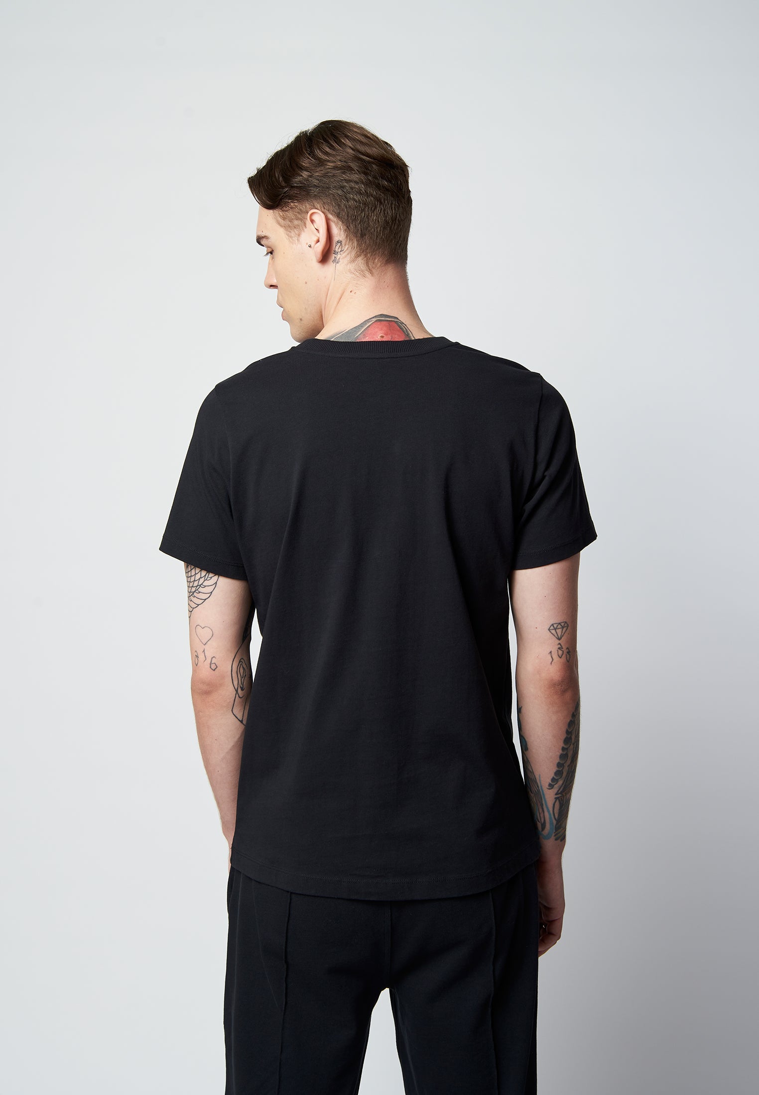 Organic cotton regular fit t-shirt KOS in black