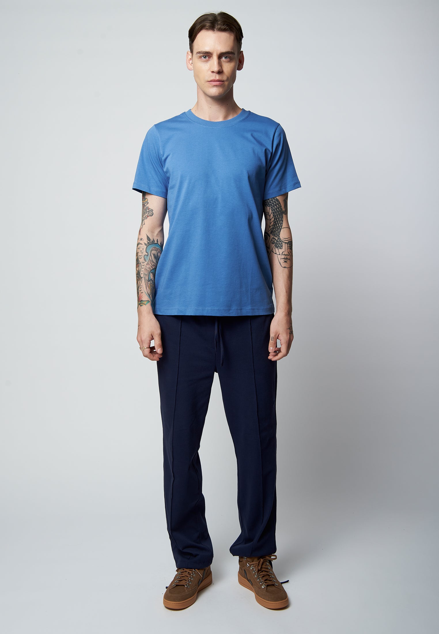 Organic cotton regular fit t-shirt KOS in blue