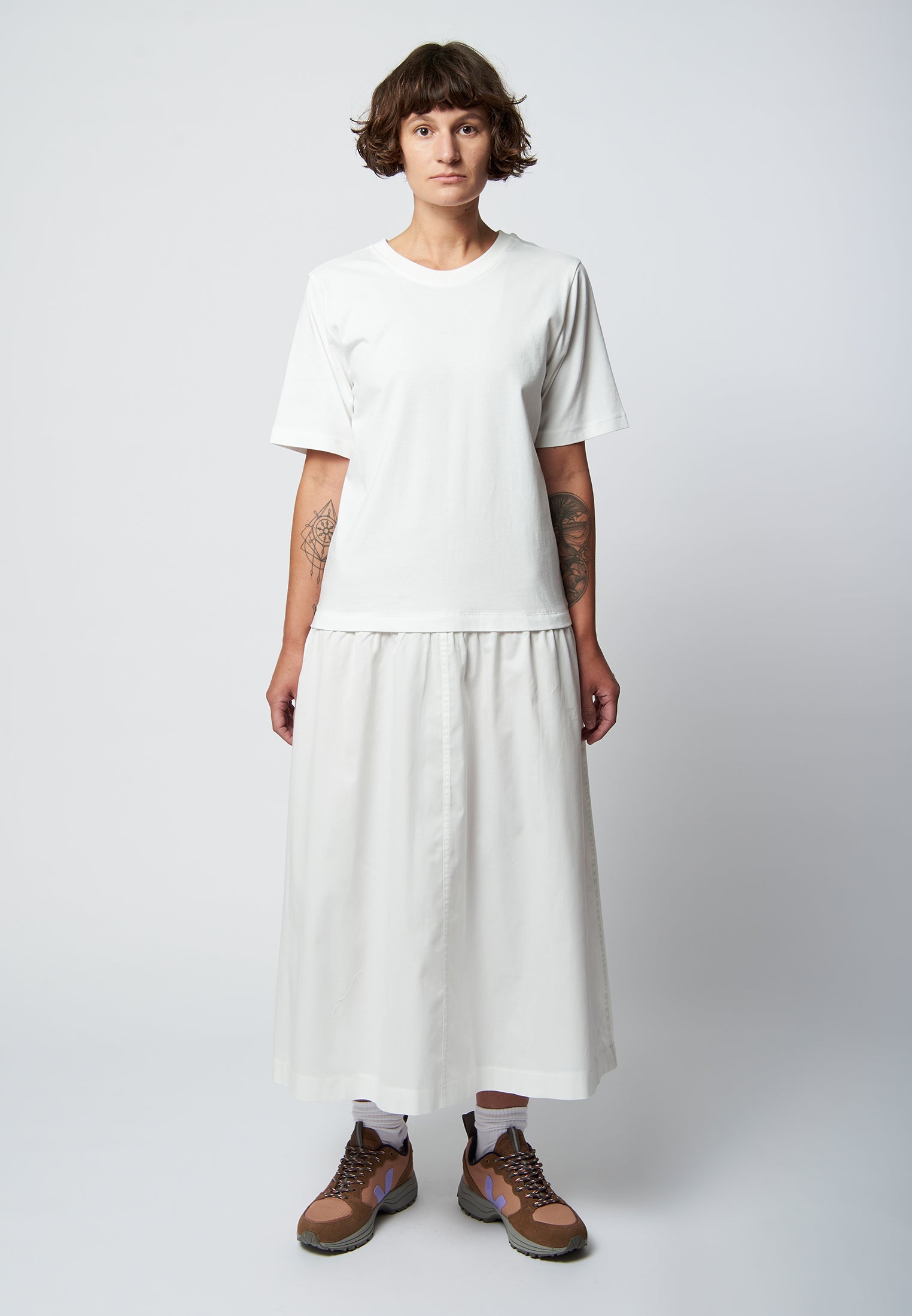 Organic cotton jersey dress TARA in white