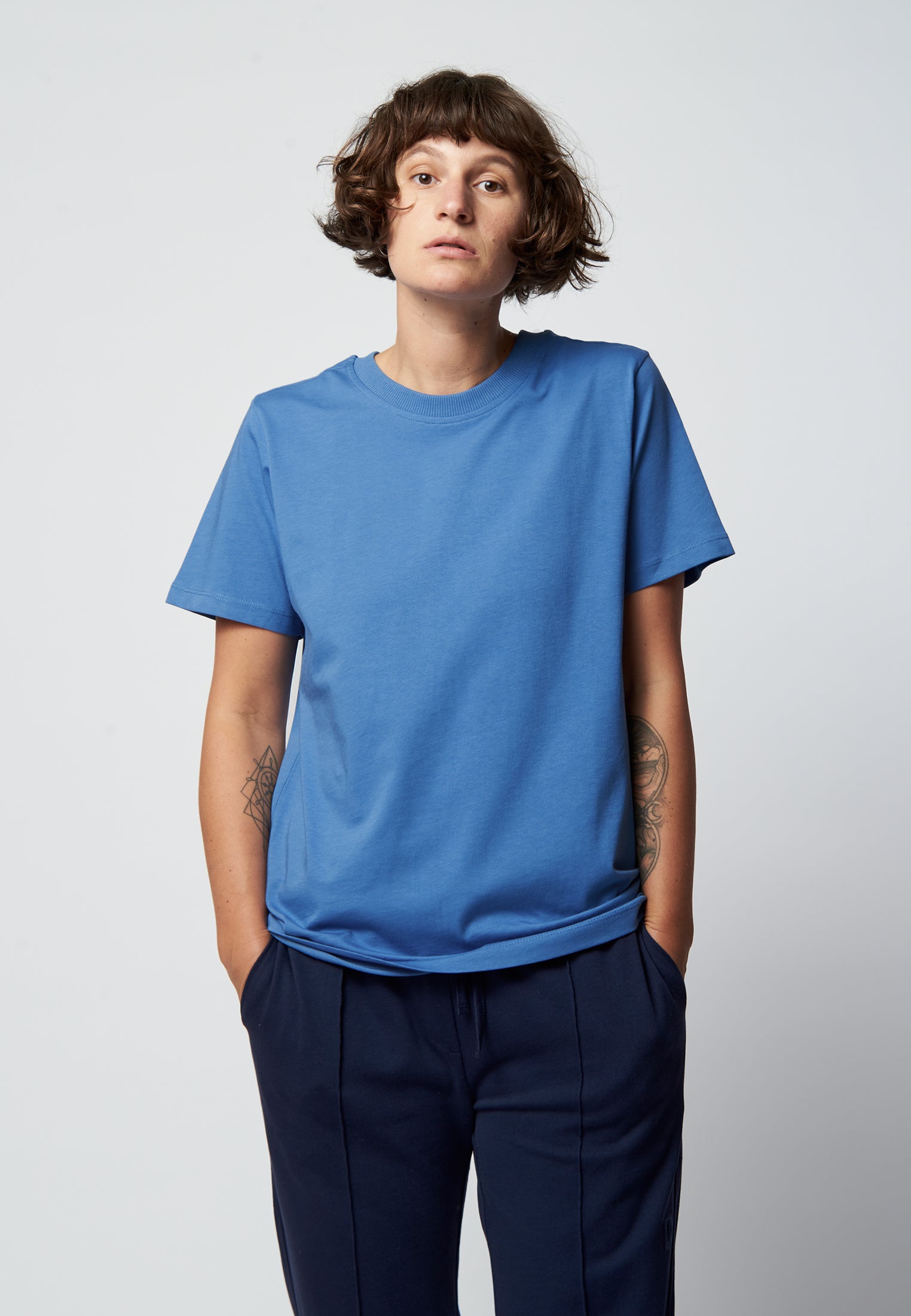 Organic cotton regular fit t-shirt KOS in blue