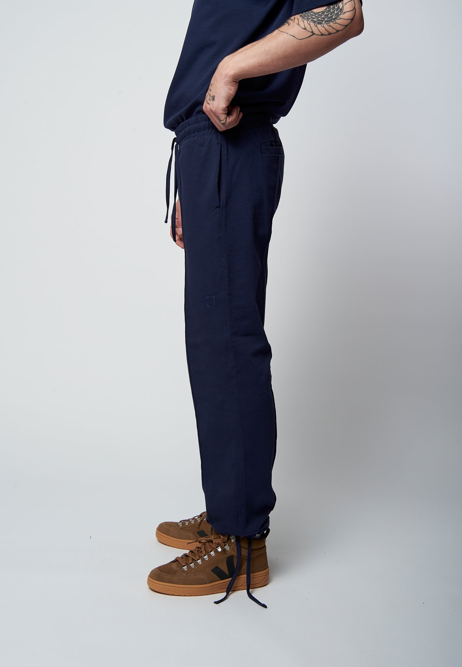 Organic cotton pants SIDE in navy blue